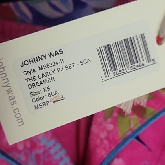 Johnny Was Pink Floral Carly Pj Set. Long Sleeve Button Up Top W/ Pants. Size XS - Picture 11 of 13